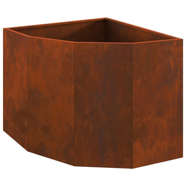 vidaXL Eckpflanzer Rostig 60 x 60 x 50 cm Wetterfeststahl
