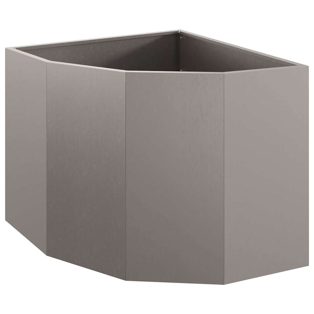 vidaXL Eckpflanzer Rostig 60 x 60 x 50 cm Wetterfeststahl