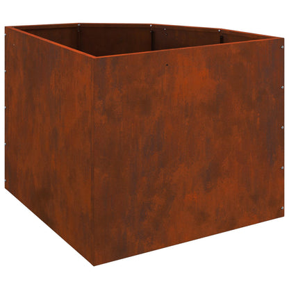 vidaXL Eckpflanzer Rostig 60 x 60 x 50 cm Wetterfeststahl
