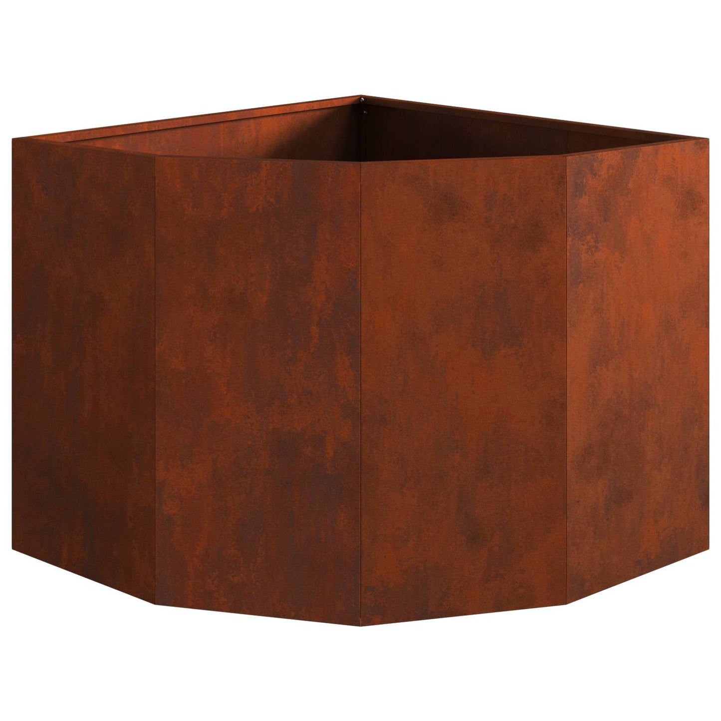 vidaXL Eckpflanzer Rostig 60 x 60 x 50 cm Wetterfeststahl