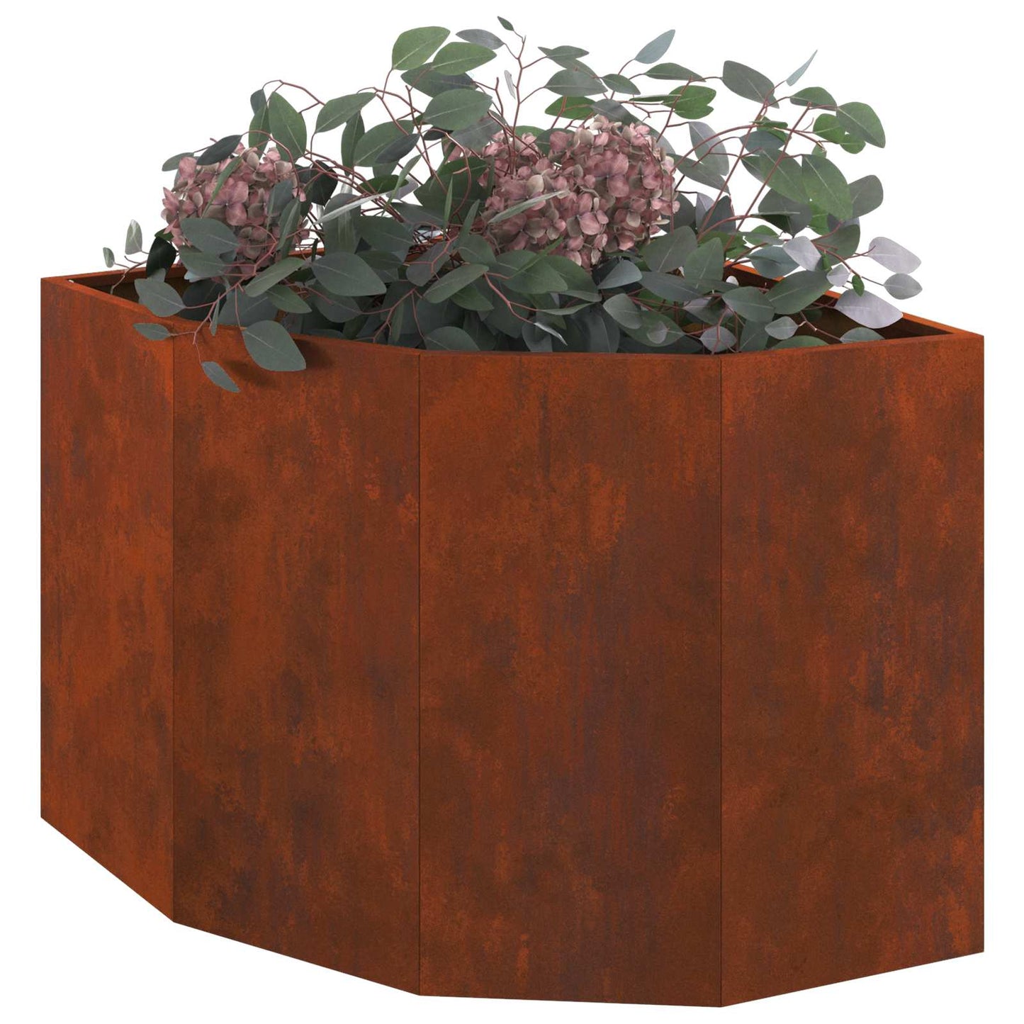 vidaXL Eckpflanzer Rostig 60 x 60 x 50 cm Wetterfeststahl