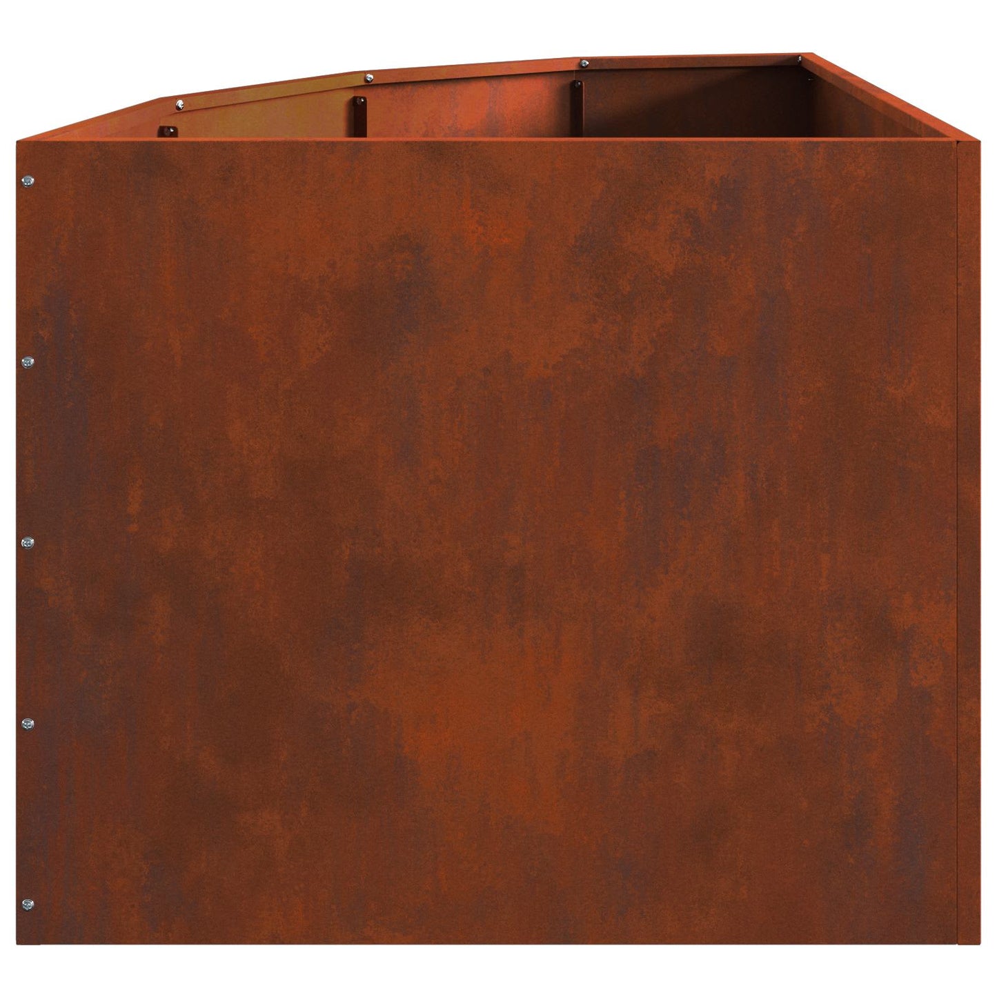 vidaXL Eckpflanzer Rostig 60 x 60 x 50 cm Wetterfeststahl