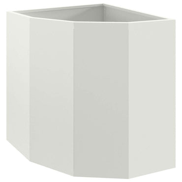 vidaXL Eckpflanzer Weiß 45 x 45 x 50 cm Stahl