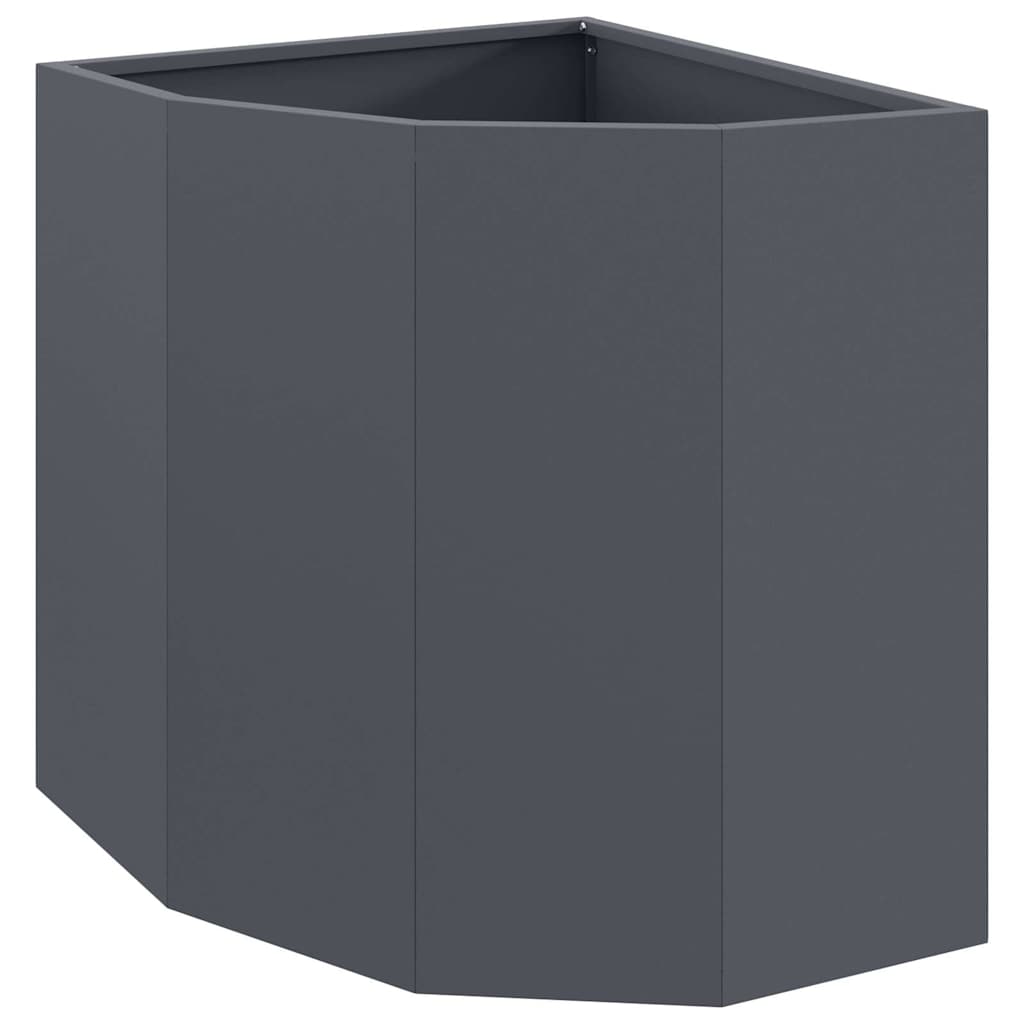 vidaXL Eckpflanzer Anthrazit 45 x 45 x 50 cm Stahl