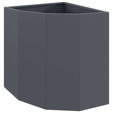vidaXL Eckpflanzer Anthrazit 45 x 45 x 50 cm Stahl