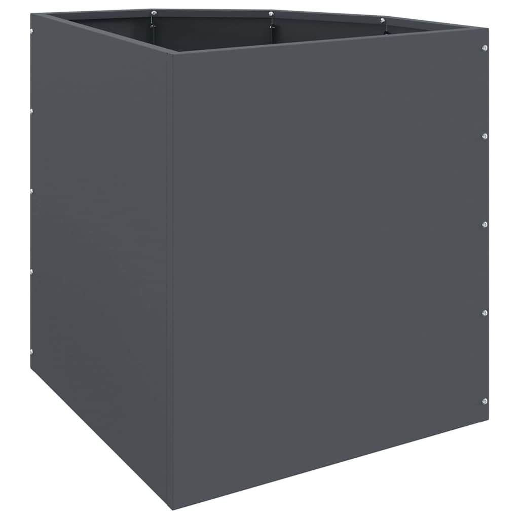 vidaXL Eckpflanzer Anthrazit 45 x 45 x 50 cm Stahl