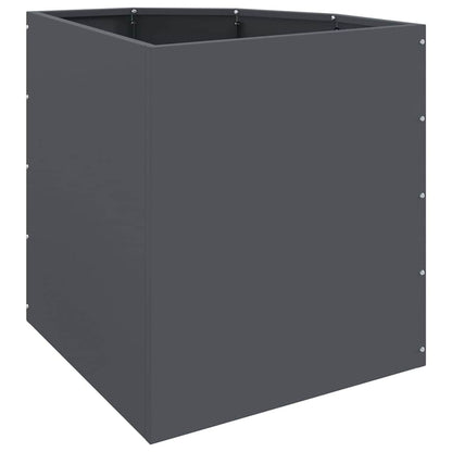 vidaXL Eckpflanzer Anthrazit 45 x 45 x 50 cm Stahl
