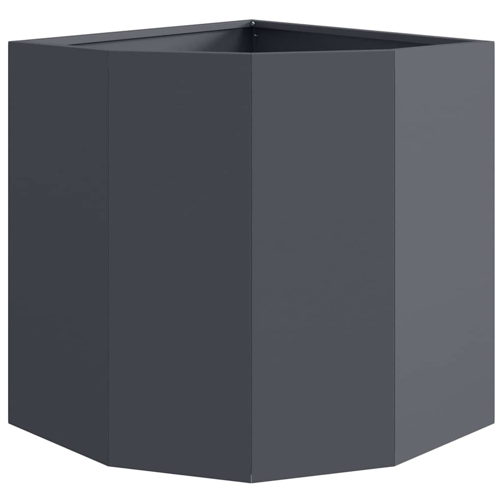 vidaXL Eckpflanzer Anthrazit 45 x 45 x 50 cm Stahl