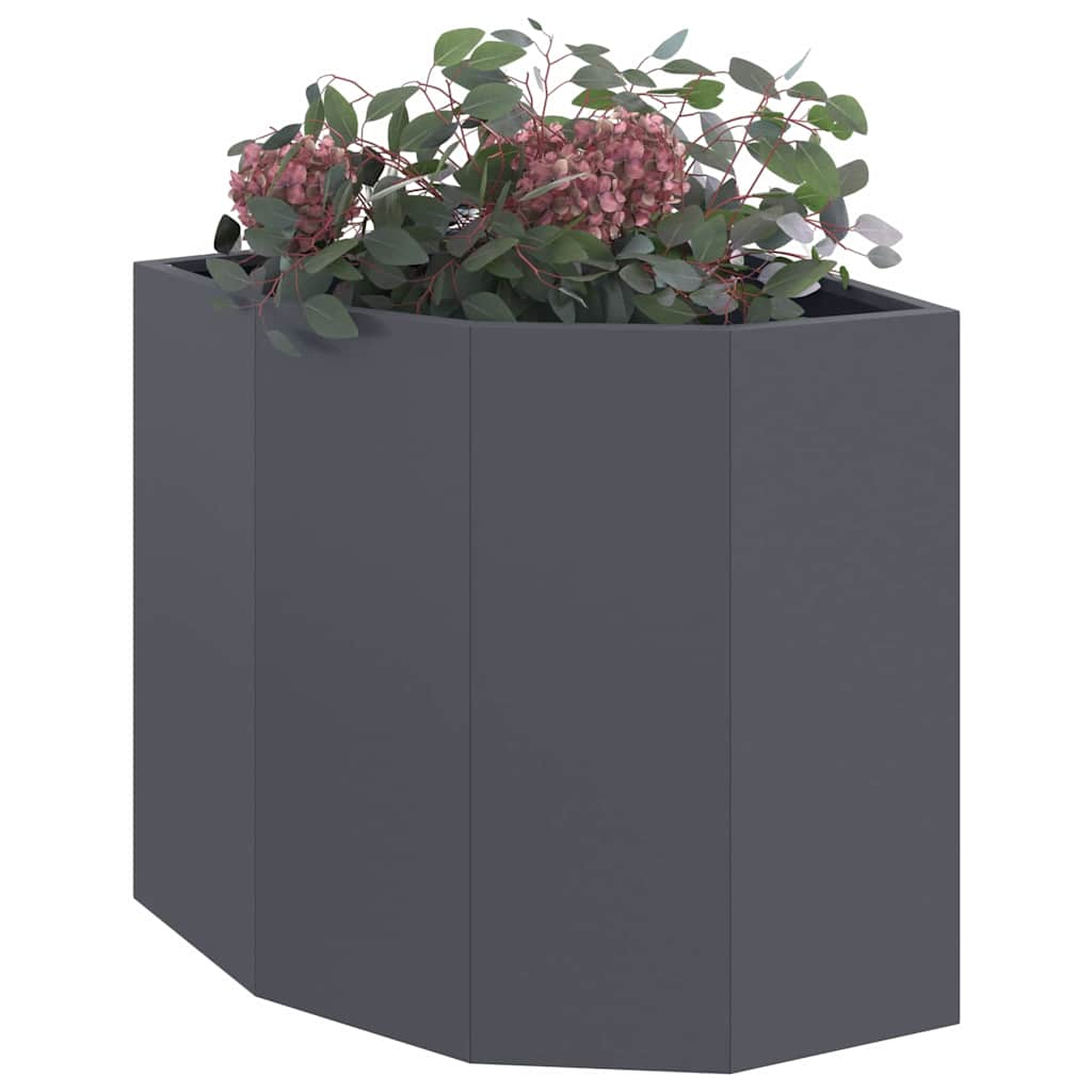 vidaXL Eckpflanzer Anthrazit 45 x 45 x 50 cm Stahl