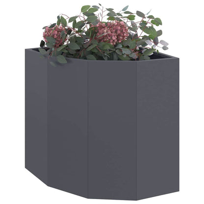 vidaXL Eckpflanzer Anthrazit 45 x 45 x 50 cm Stahl