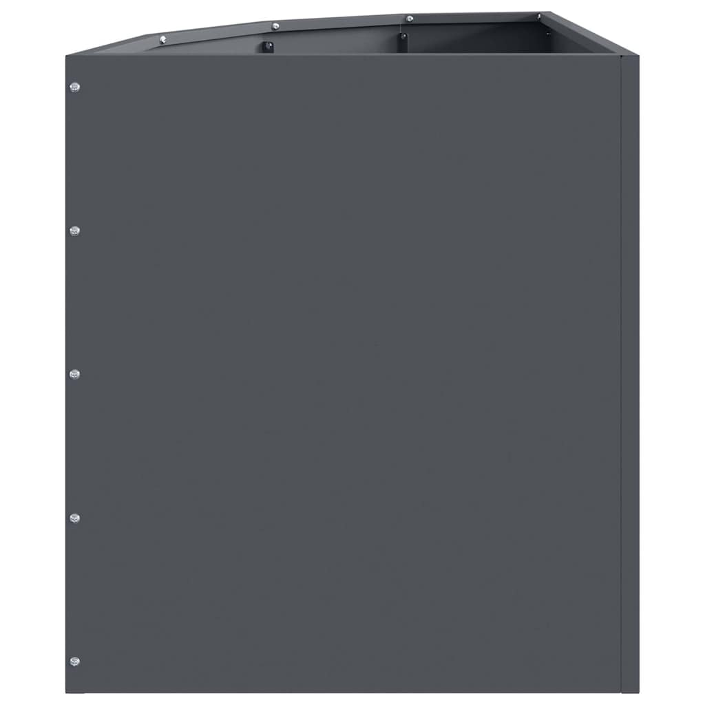 vidaXL Eckpflanzer Anthrazit 45 x 45 x 50 cm Stahl