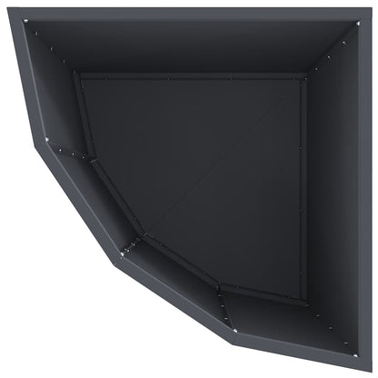 vidaXL Eckpflanzer Anthrazit 45 x 45 x 50 cm Stahl