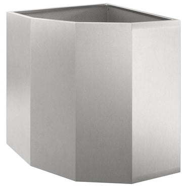 vidaXL Eckpflanzer Silber 45 x 45 x 50 cm Edelstahl