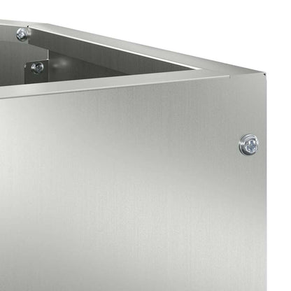 vidaXL Eckpflanzer Silber 45 x 45 x 50 cm Verzinkter Stahl