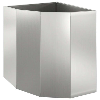 vidaXL Eckpflanzer Silber 45 x 45 x 50 cm Verzinkter Stahl