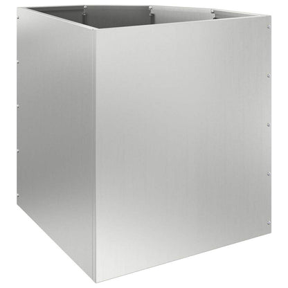 vidaXL Eckpflanzer Silber 45 x 45 x 50 cm Verzinkter Stahl