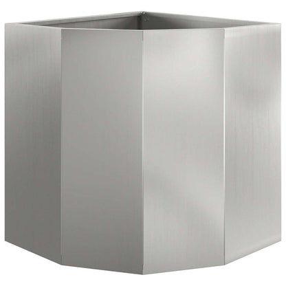 vidaXL Eckpflanzer Silber 45 x 45 x 50 cm Verzinkter Stahl