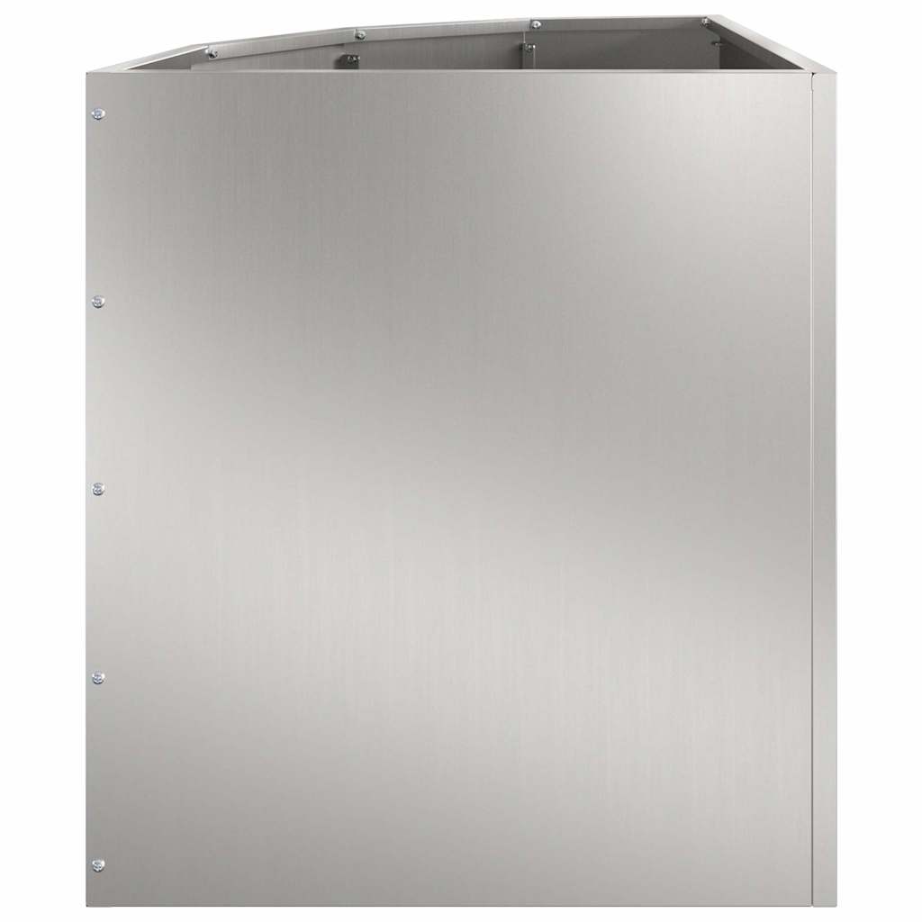 vidaXL Eckpflanzer Silber 45 x 45 x 50 cm Verzinkter Stahl