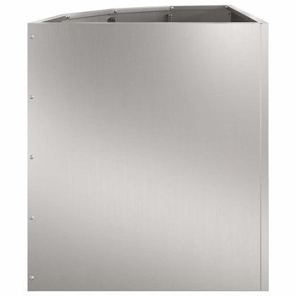 vidaXL Eckpflanzer Silber 45 x 45 x 50 cm Verzinkter Stahl