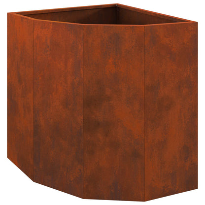 vidaXL Eckpflanzer Rostig 45 x 45 x 50 cm Wetterfeststahl