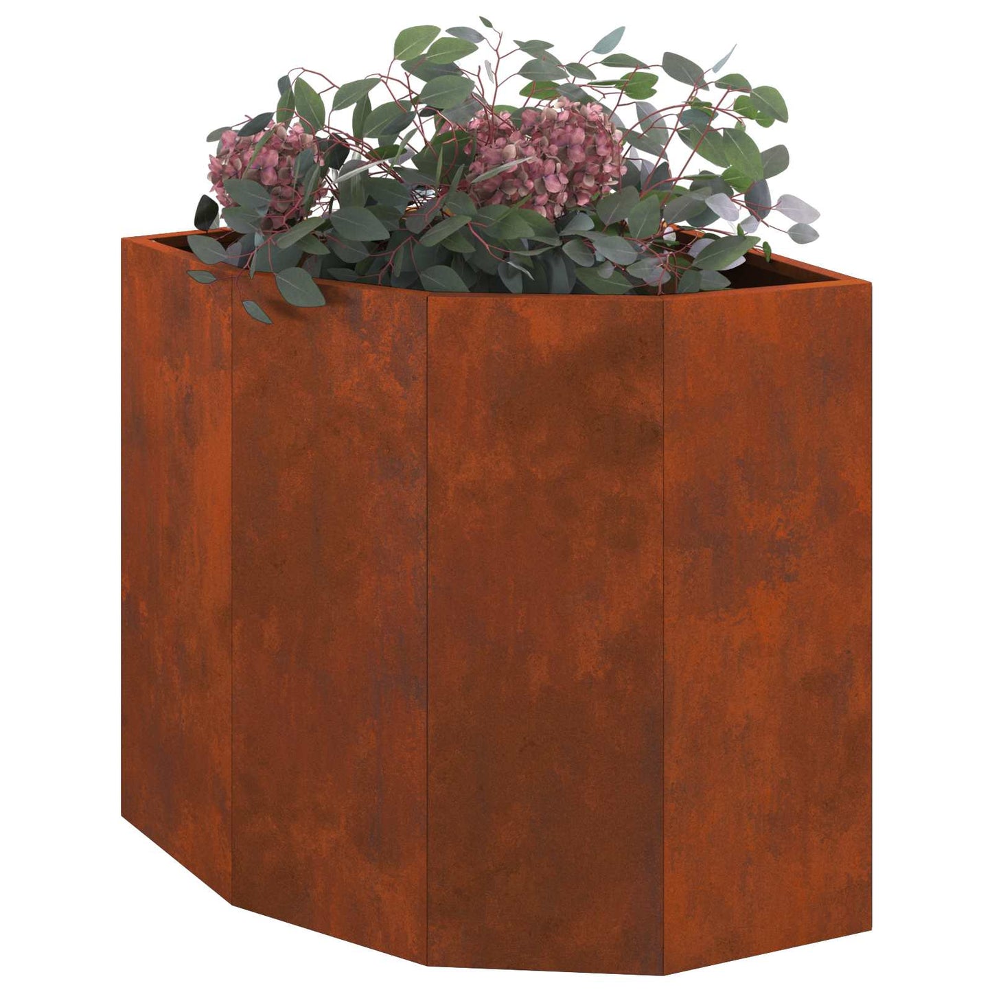vidaXL Eckpflanzer Rostig 45 x 45 x 50 cm Wetterfeststahl