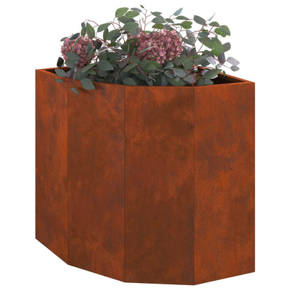 vidaXL Eckpflanzer Rostig 45 x 45 x 50 cm Wetterfeststahl