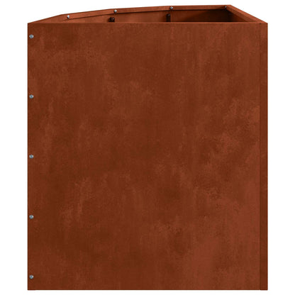 vidaXL Eckpflanzer Rostig 45 x 45 x 50 cm Wetterfeststahl