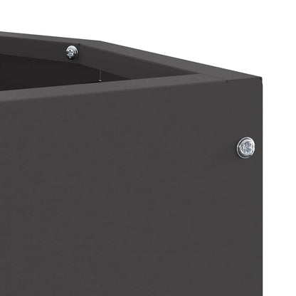 vidaXL Eckpflanzer Schwarz 30 x 30 x 50 cm Stahl