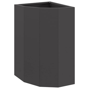 vidaXL Eckpflanzer Schwarz 30 x 30 x 50 cm Stahl
