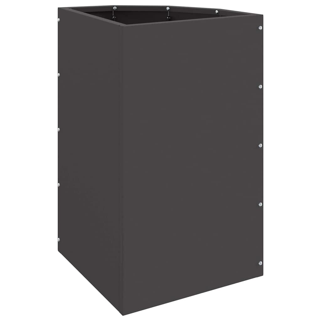 vidaXL Eckpflanzer Schwarz 30 x 30 x 50 cm Stahl
