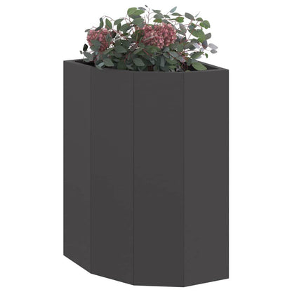vidaXL Eckpflanzer Schwarz 30 x 30 x 50 cm Stahl