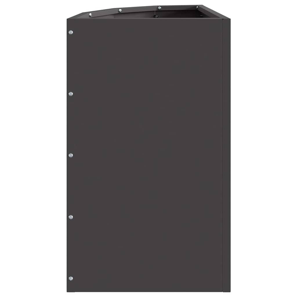vidaXL Eckpflanzer Schwarz 30 x 30 x 50 cm Stahl