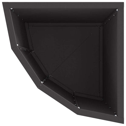 vidaXL Eckpflanzer Schwarz 30 x 30 x 50 cm Stahl