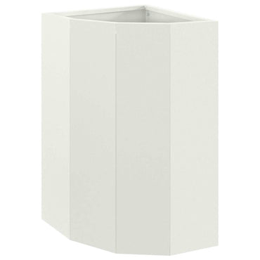 vidaXL Eckpflanzer Weiß 30 x 30 x 50 cm Stahl