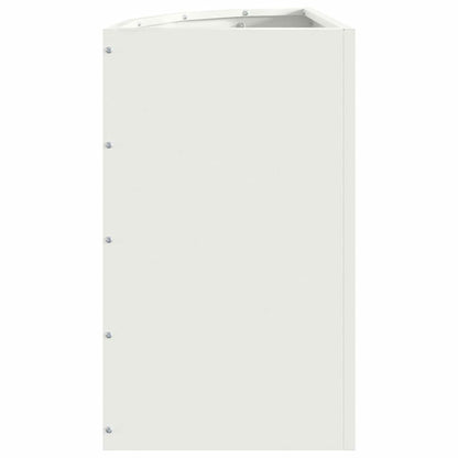 vidaXL Eckpflanzer Weiß 30 x 30 x 50 cm Stahl
