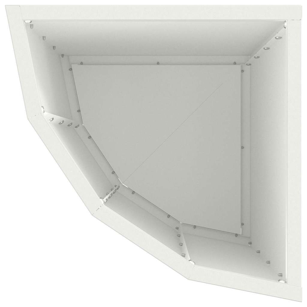 vidaXL Eckpflanzer Weiß 30 x 30 x 50 cm Stahl