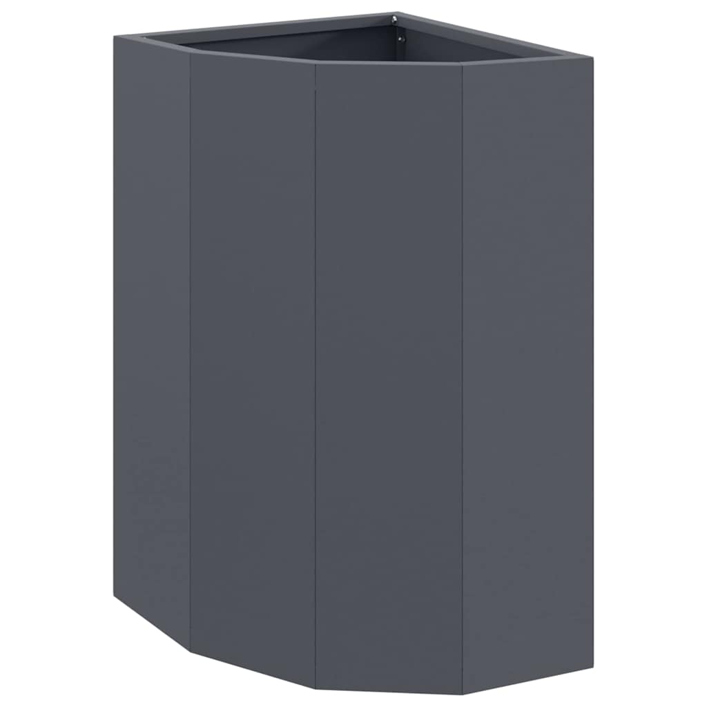 vidaXL Eckpflanzer Anthrazit 30 x 30 x 50 cm Stahl