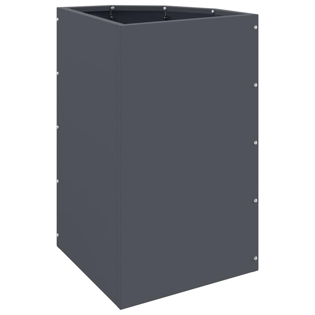 vidaXL Eckpflanzer Anthrazit 30 x 30 x 50 cm Stahl