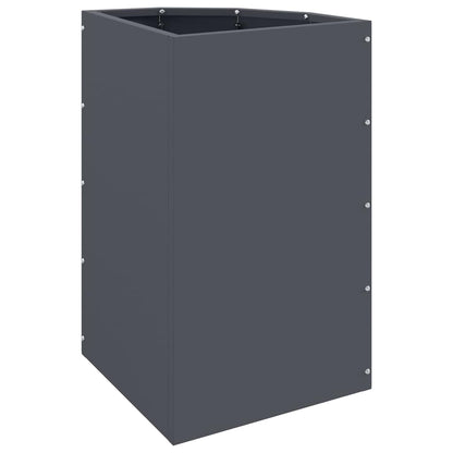 vidaXL Eckpflanzer Anthrazit 30 x 30 x 50 cm Stahl