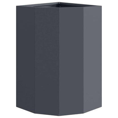 vidaXL Eckpflanzer Anthrazit 30 x 30 x 50 cm Stahl