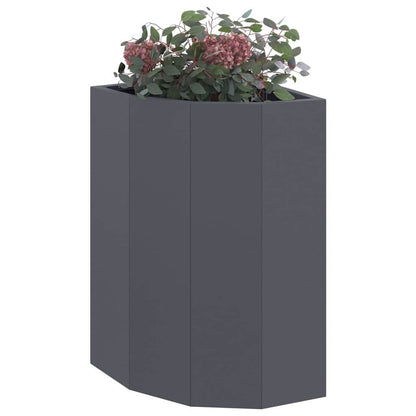 vidaXL Eckpflanzer Anthrazit 30 x 30 x 50 cm Stahl