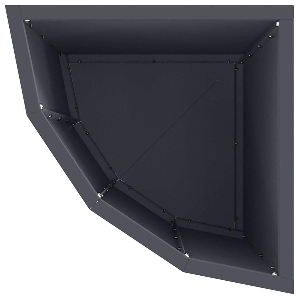 vidaXL Eckpflanzer Anthrazit 30 x 30 x 50 cm Stahl