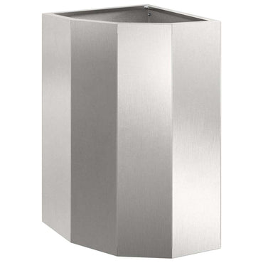 vidaXL Eckpflanzer Silber 30 x 30 x 50 cm Edelstahl