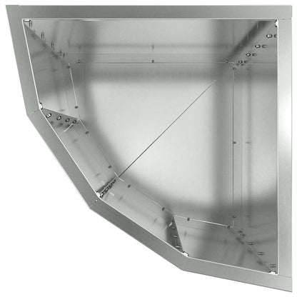 Eckpflanzer Silber 30 x 30 x 50 cm Verzinkter Stahl