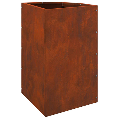vidaXL Eckpflanzer Rostig 30 x 30 x 50 cm Wetterfeststahl