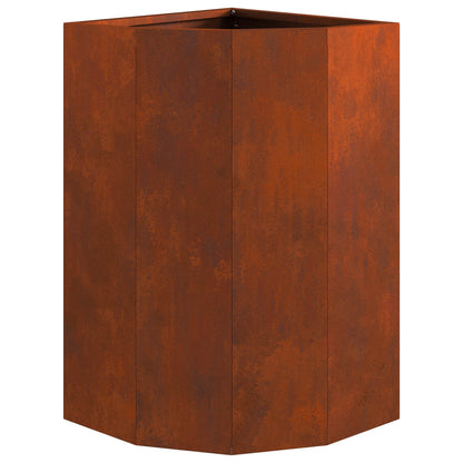 vidaXL Eckpflanzer Rostig 30 x 30 x 50 cm Wetterfeststahl