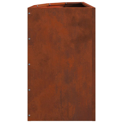 vidaXL Eckpflanzer Rostig 30 x 30 x 50 cm Wetterfeststahl