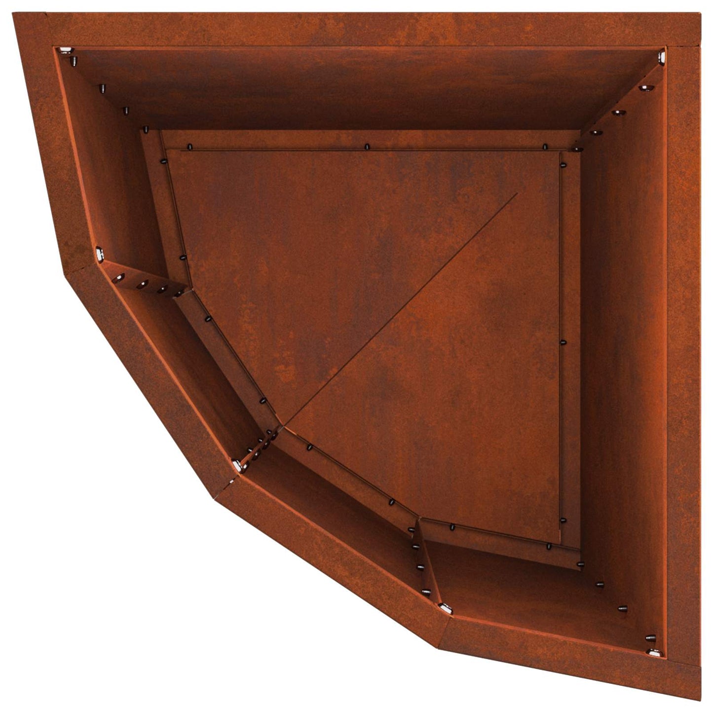 vidaXL Eckpflanzer Rostig 30 x 30 x 50 cm Wetterfeststahl