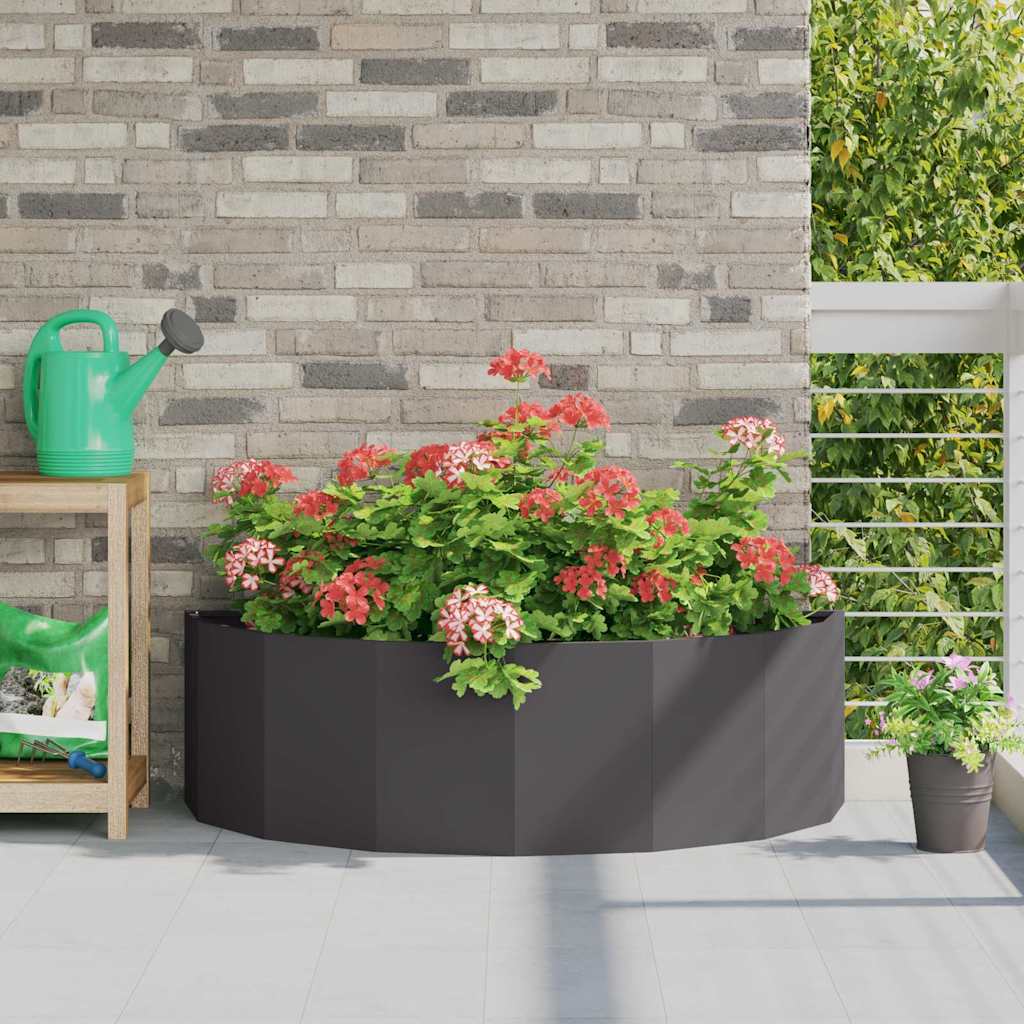 vidaXL Pflanzkübel Schwarz 120 x 60 x 35 cm Stahl