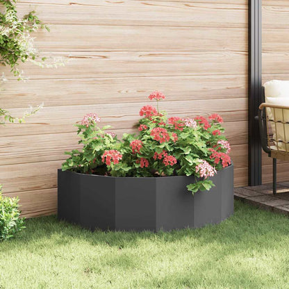 vidaXL Pflanzkübel Schwarz 120 x 60 x 35 cm Stahl